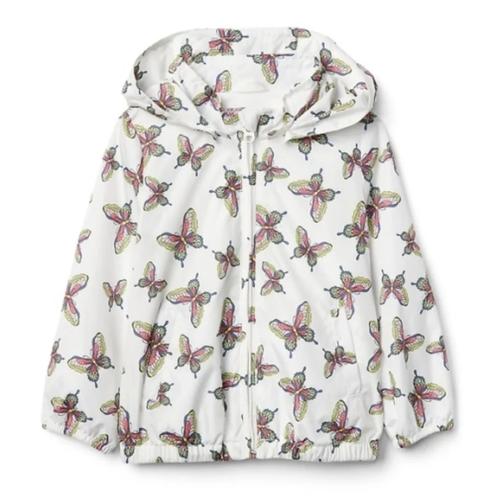 GAP| Kids/Toddler Butterfly Hooded Raincoat/Windbreaker Jacket- Size 2 years